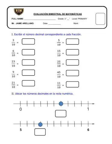 Evaluación fracciones