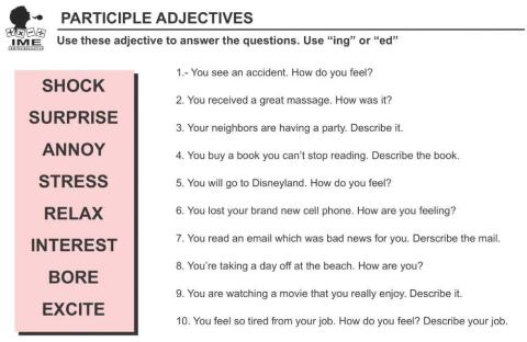 Participle Adjectives