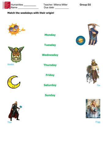 Days of the Week Origin