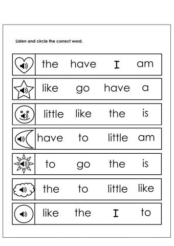 High Frequency Words