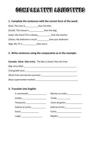 Comparative Adjectives