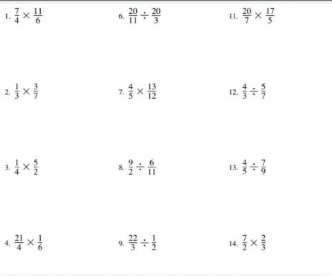 Multiple and divide fractions