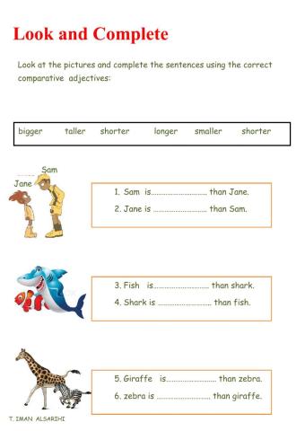Comparative adjectives