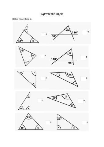 Kąty w trójkącie