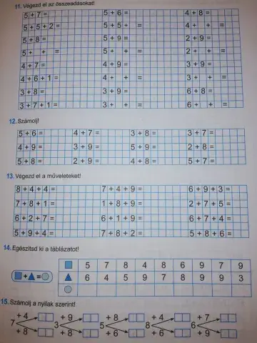 Összeadás 20-ig tizesátlépéssel
