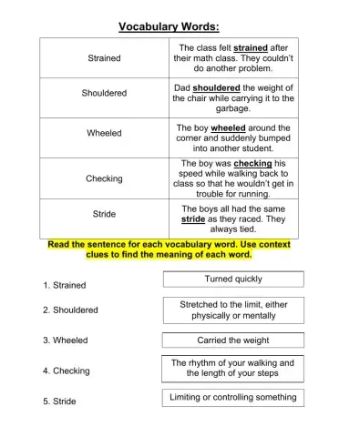Grade 5 Lesson 7 Context Clues 1-11-21