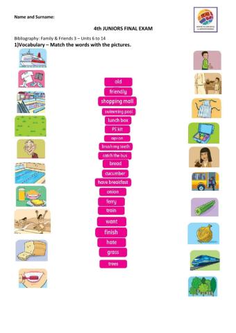 Exam 4th Juniors Set B