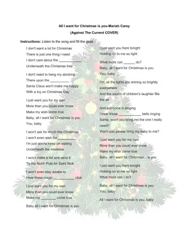 All I want for Christmas is you