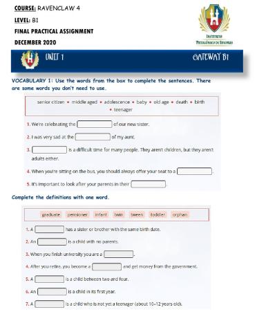 Final assignment 2020 RAVENCLAW 4