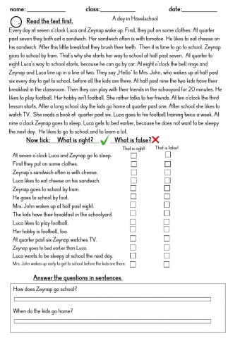 A day in Hövel School