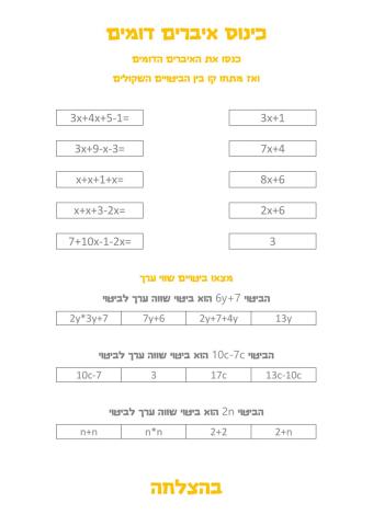 כינוס איברים דומים