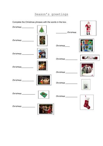 Christmas Vocabulary