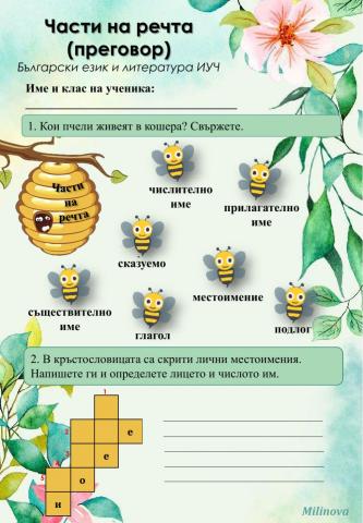 Части на речта (преговор) - БЕЛ ИУЧ