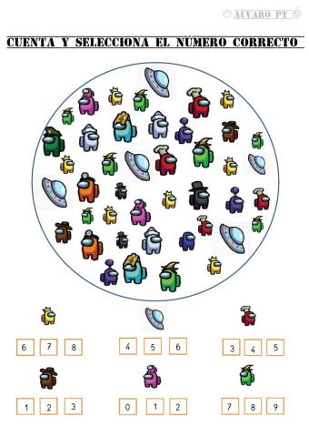 Cuenta y selecciona el número correcto