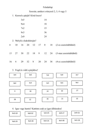 Feladatlap