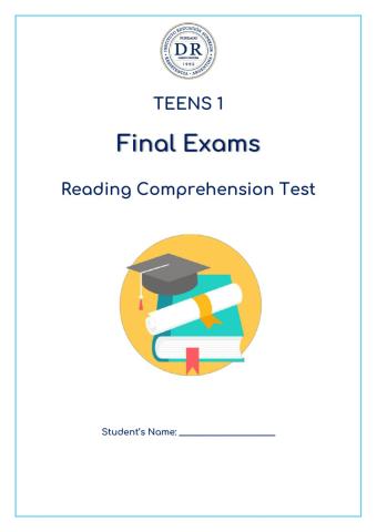 Final Exams 2020 - Reading Comprehension Test