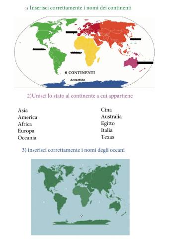 I CONTINENTI DEL MONDO