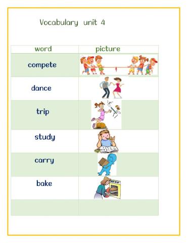 Unit4 vocabulary