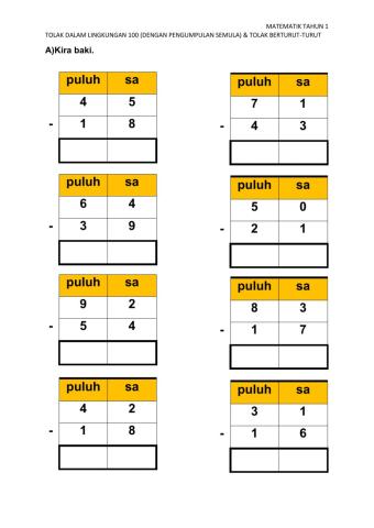 Tolak berturut turut
