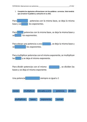 Potencias : Operaciones