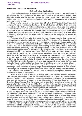 Reading part 3 text 3