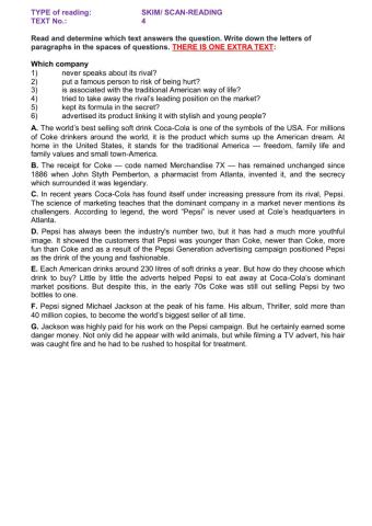 Reading part 3 text 4