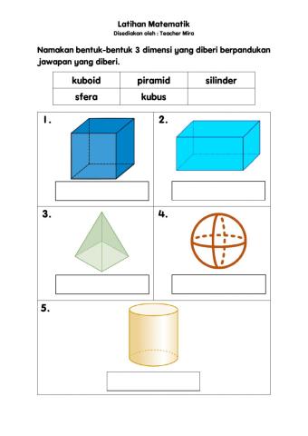 Bentuk 3 Dimensi (3D)