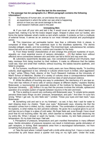 Read consolifation 1-3