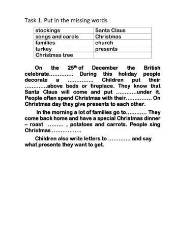 Christmas traditions