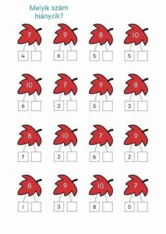 Számok felbontása 0-10