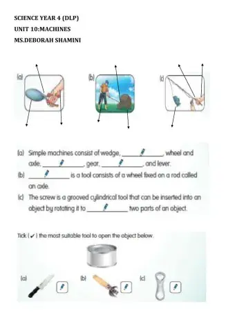 Year4 Science-Machine