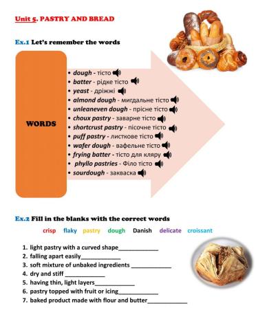 English for cooks. Unit 5