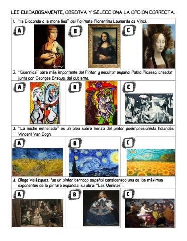 Artistas y sus obras de arte