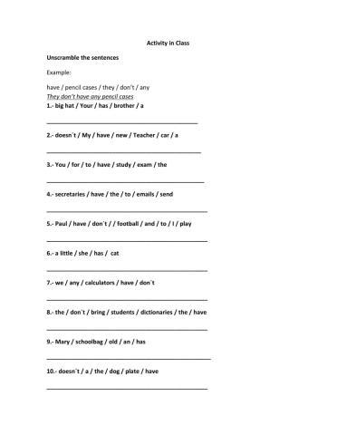 Has - Have - don-t - doesn-t