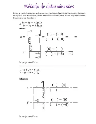 Método de determinantes