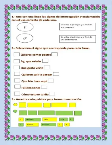 Signos de interrogación y admiración