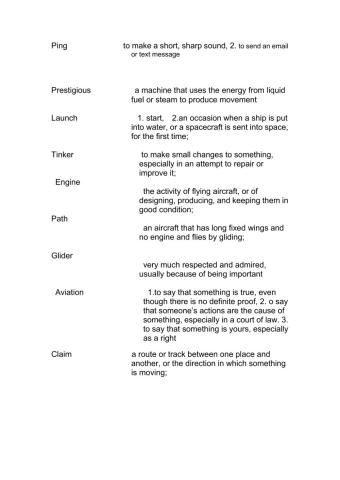 Aviation - vocabulary