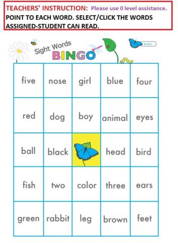 QUIZ: Sight words 2