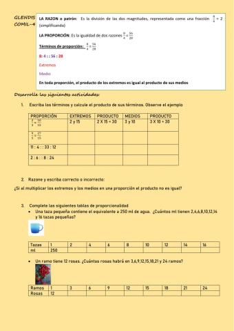 Razones y proporciones