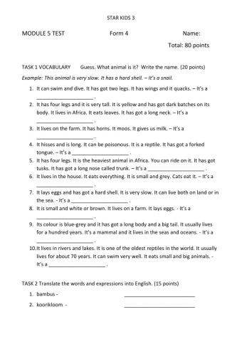 Star Kids 3 Module 5