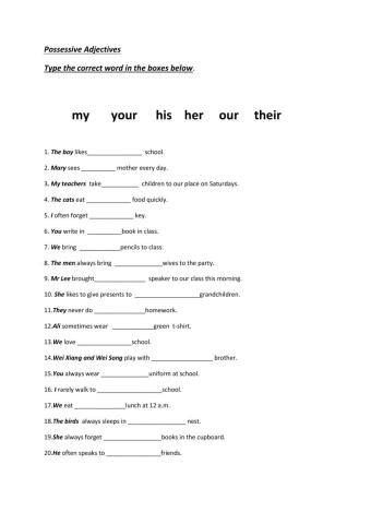 Remove-Possessive Adjectives 3