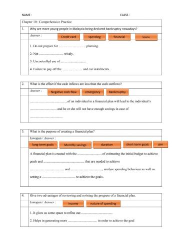 Chapter 10 financial management form 4 kssm