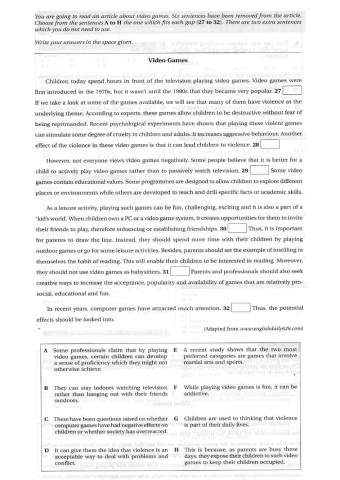 Gapped text 01 (Paper 1) CEFR KSSM FORM 4