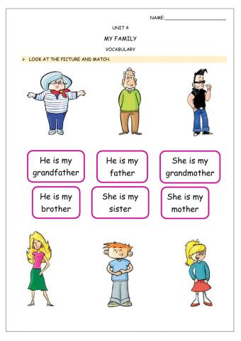 Vocabulary-my family