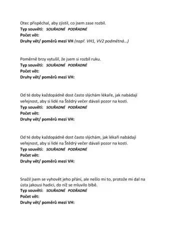 Vánoční fejeton rozbor