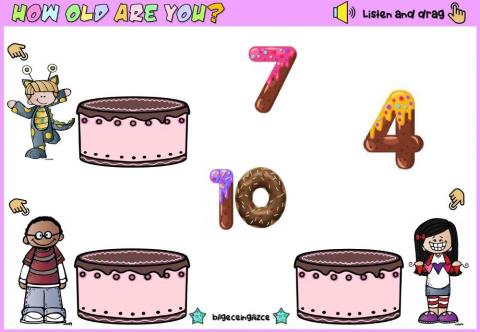 How old are you?(Listen and drag)