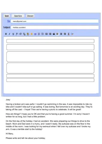 Informal email writing