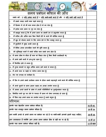 Time Management Skill Test