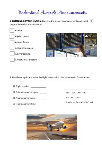 At the airport conversation