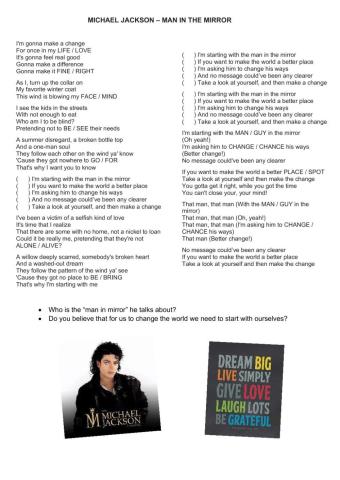 Michael Jackson - Man in the mirror